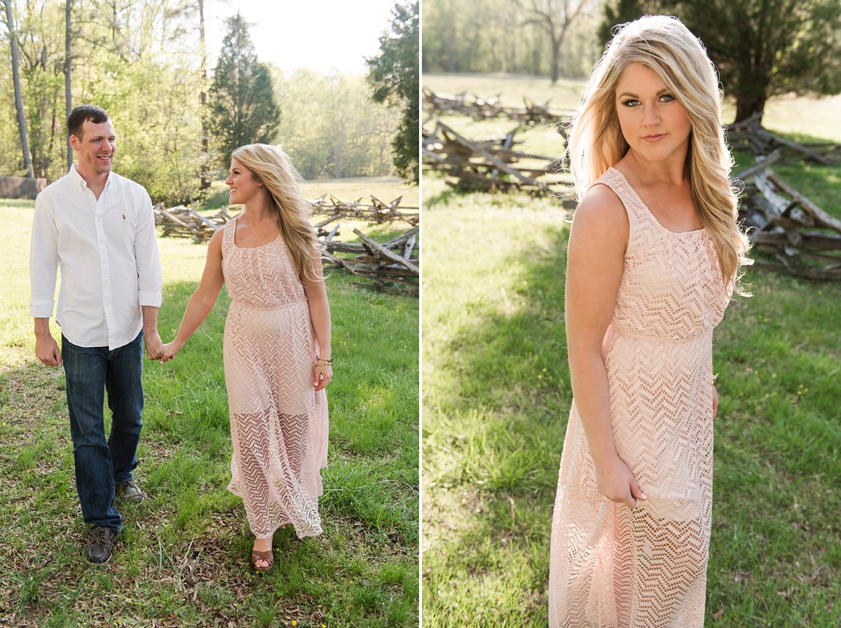 Surrender Field Engagement Session Blush Pink and Gold4