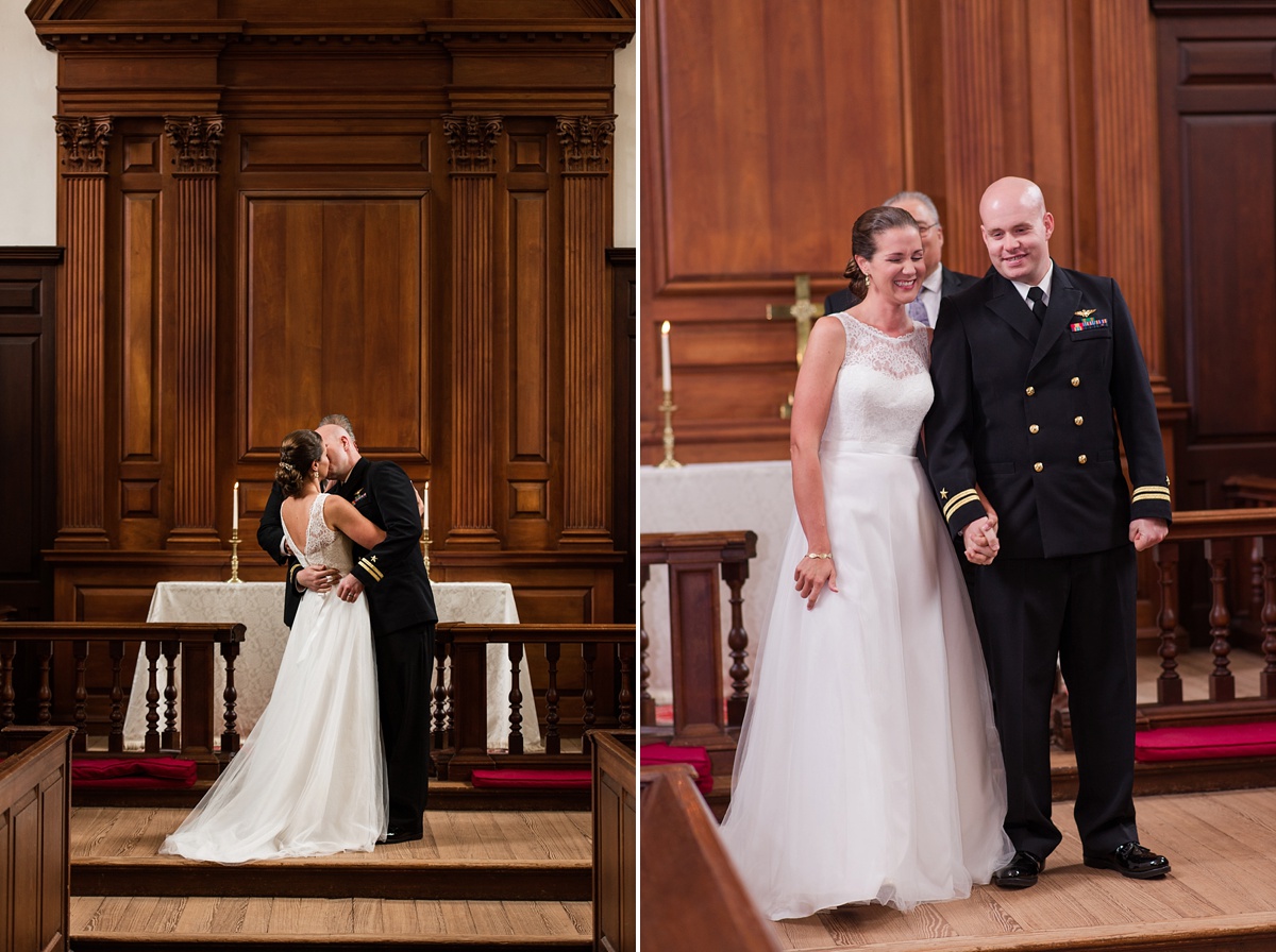 Wren Chapel navy Officer wedding