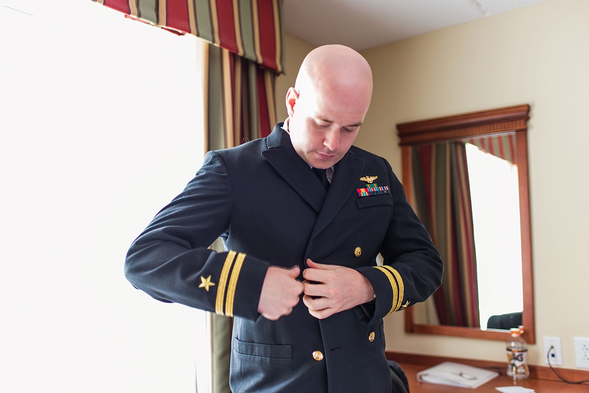 Wren Chapel navy Officer wedding