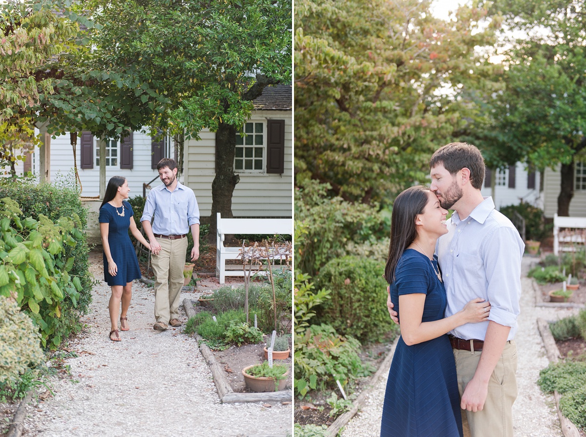 William and Mary Alumni engagement session gold and navy