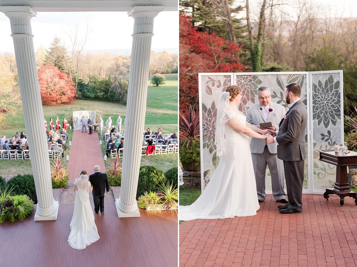 Historic Rosemont Manor Fall Wedding