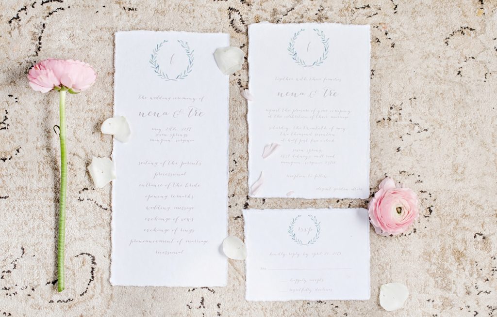Invitation Suite Ivory and blush