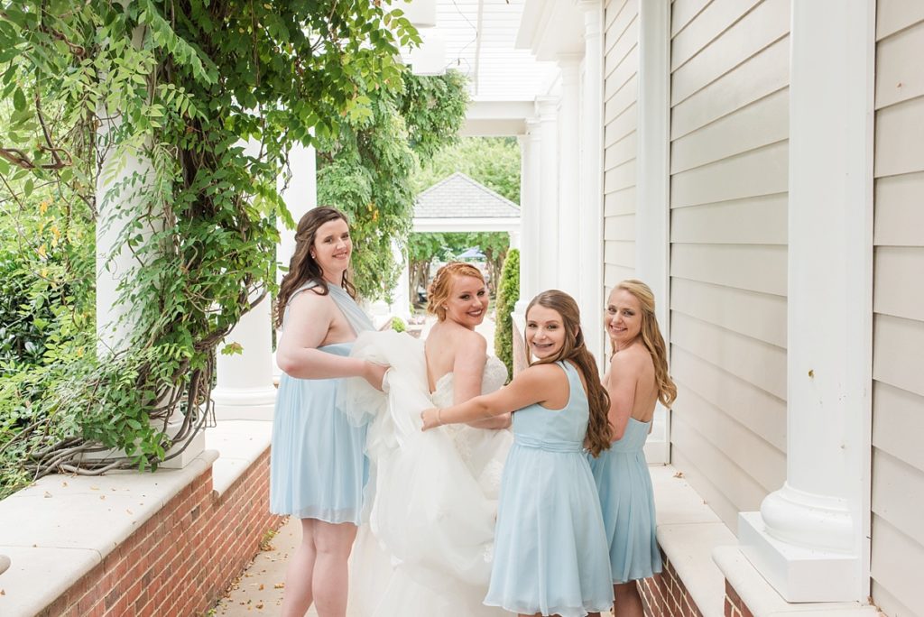 Bride and Bridesmaids Headed to First Look