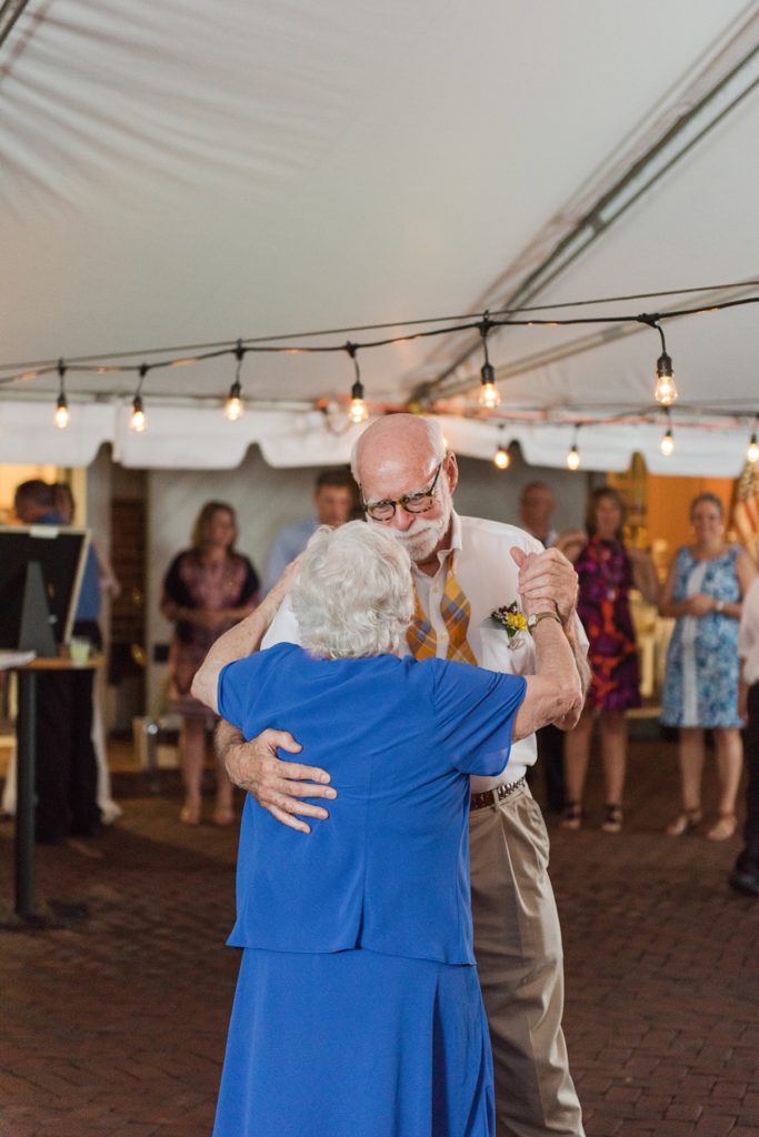 Grandfather dancing at wedding