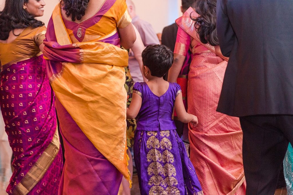 Purple Sari at wedding