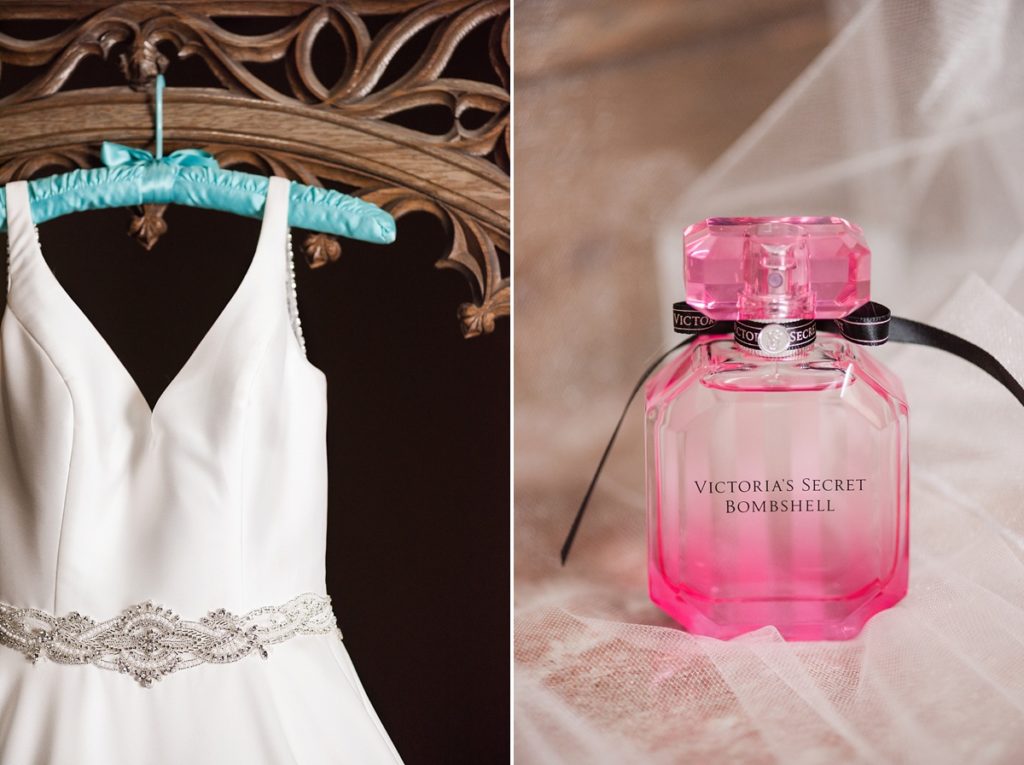 Wedding dress and perfume
