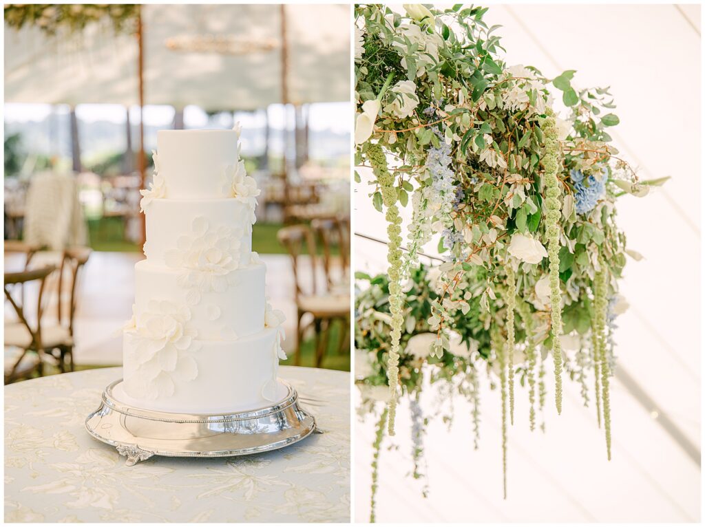 wedding cake and flower decoration