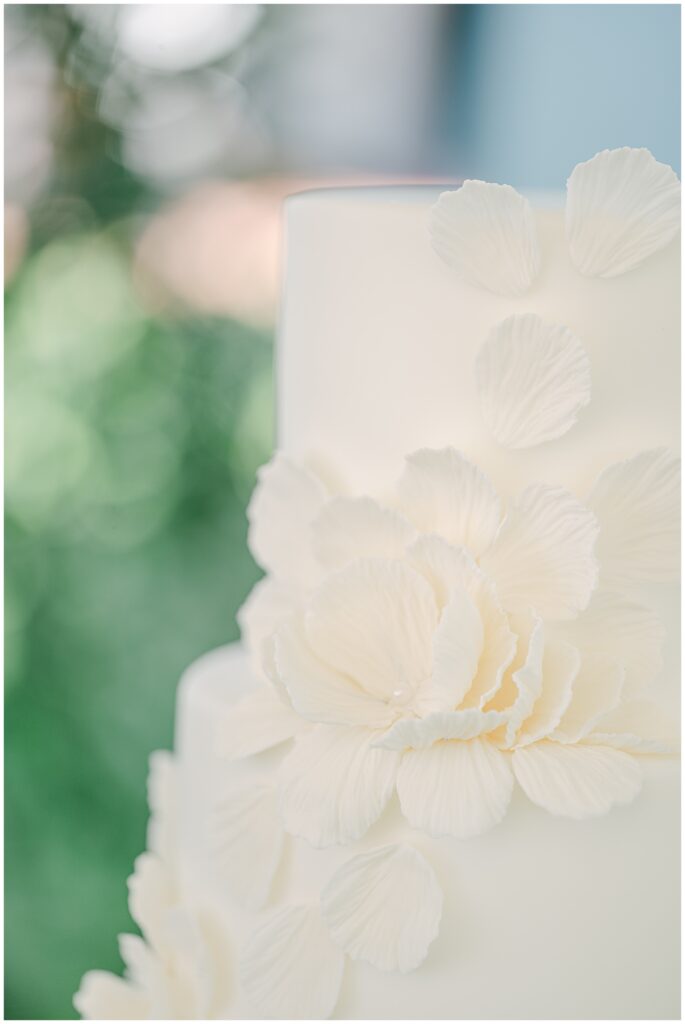 White wedding cake