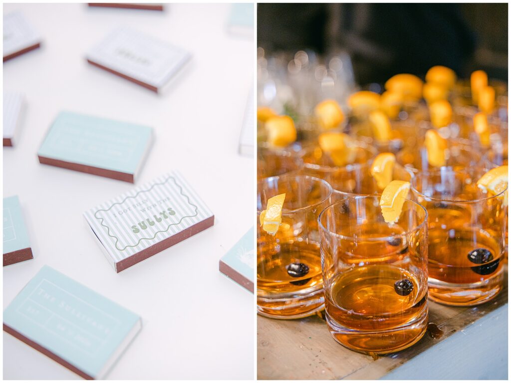 wedding cocktail and wedding decorations