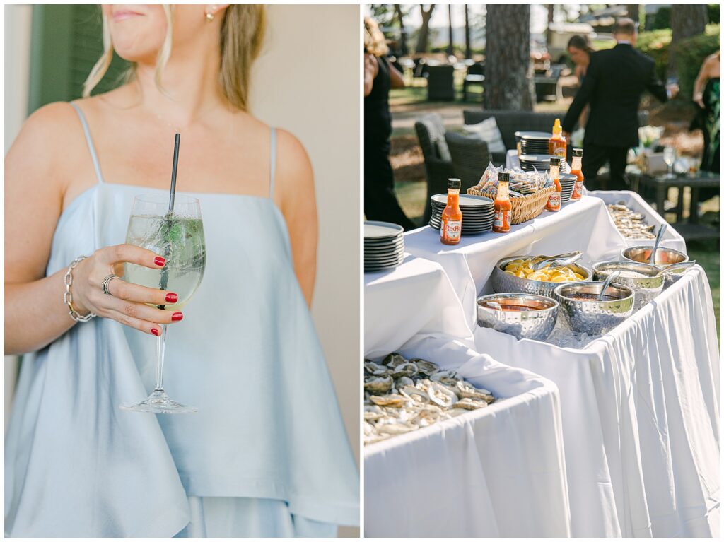 Catering at the wedding reception
