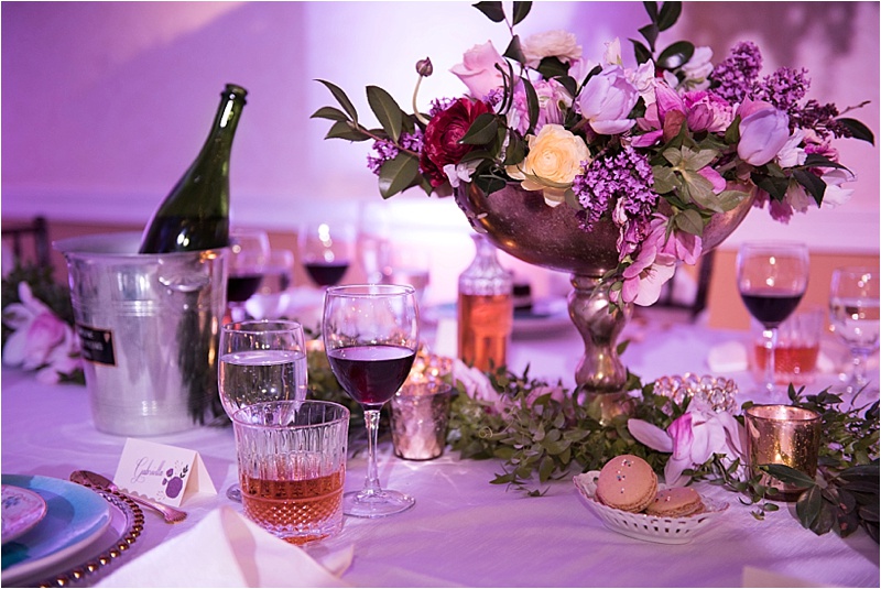 Purple Garden Party wedding table