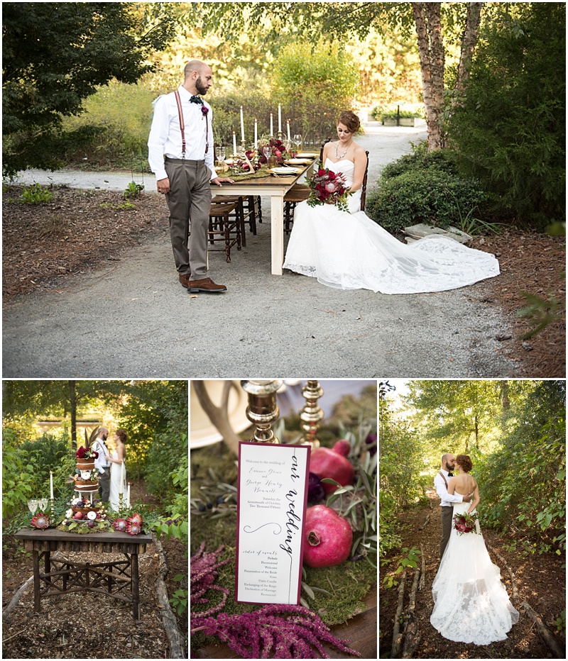 Williamsburg Botanical Garden | Fall Merlot Styled Wedding