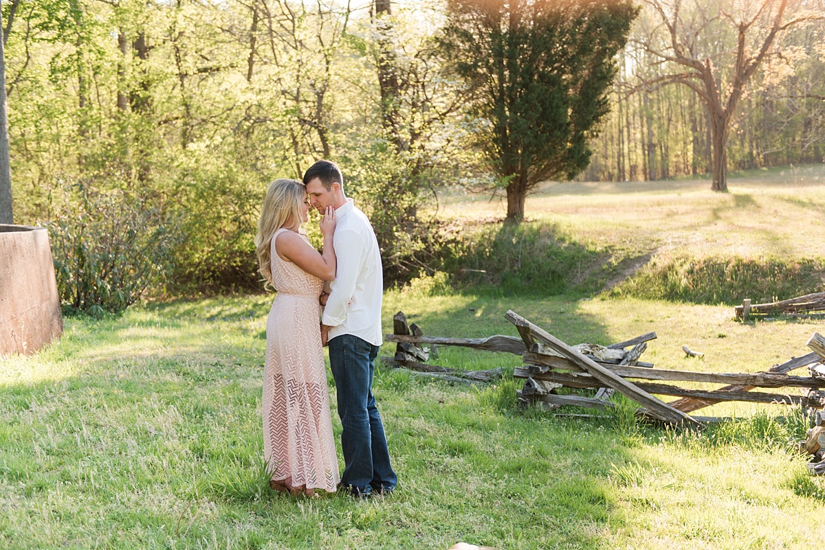 Surrender Field Engagement Session Blush Pink and Gold 2