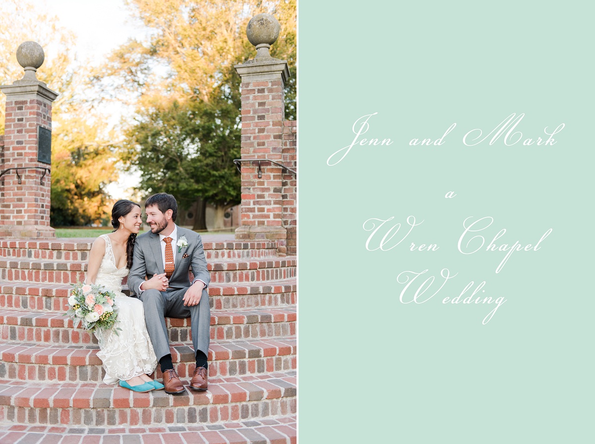 Wren Chapel Teal and Pink Alumni Wedding