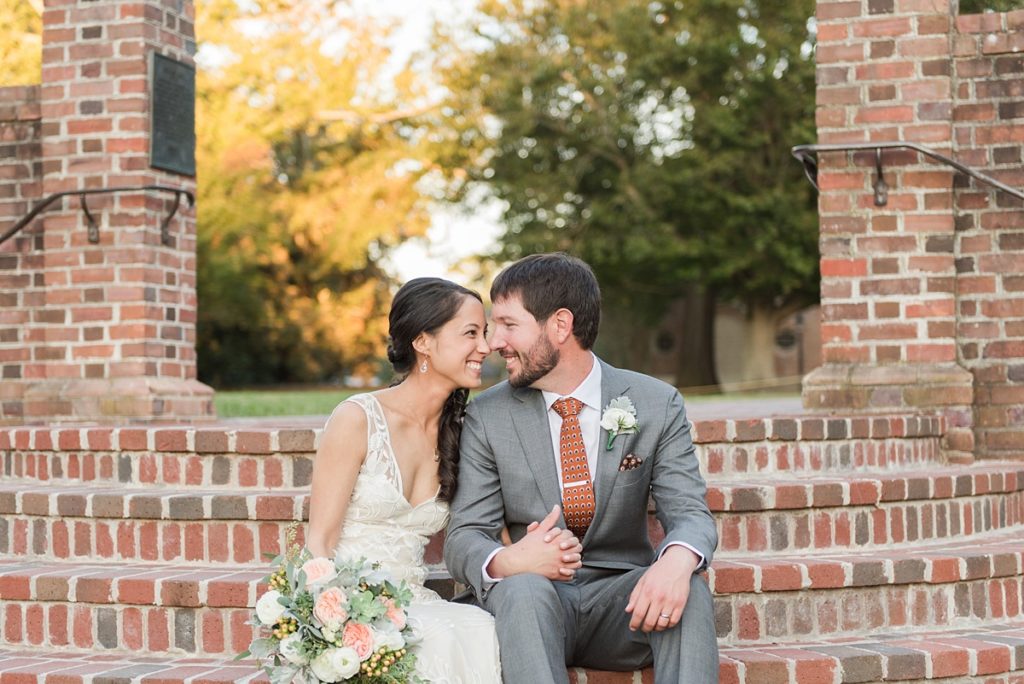Teal and Blush College Sweethearts Wedding