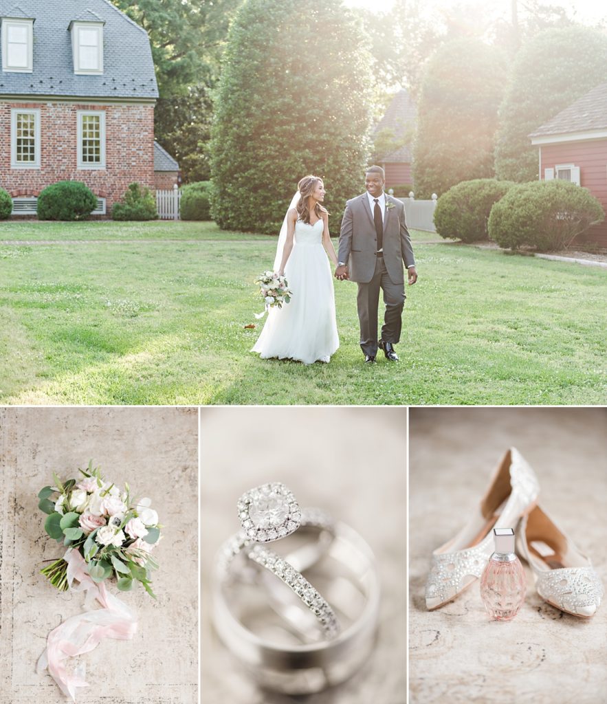 Heritage Farm Wedding with details of rings