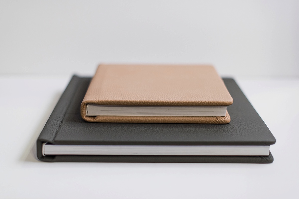 Handcrafted wedding albums leather