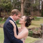Couples posing for wedding day at garden spring wedding by Meredith Ryncarz