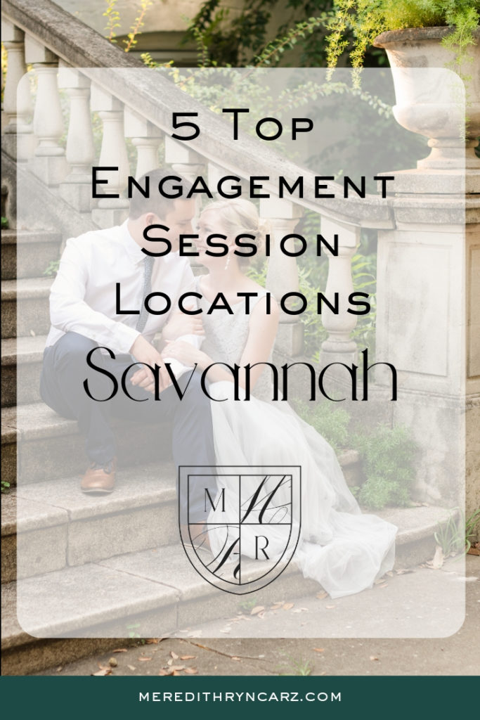 5 engagement session locations in Savannah Georgia