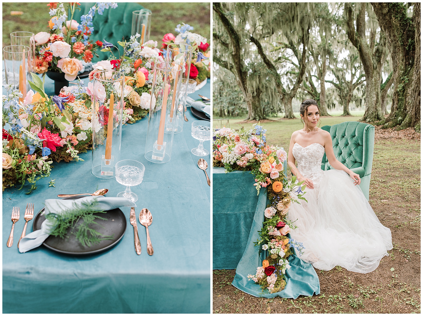 Bright styled shoot flower details 
